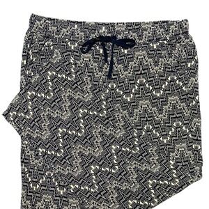 Democracy Indie Boho Artsy Geometric Print Wide Leg Pants 100% Rayon Size XL